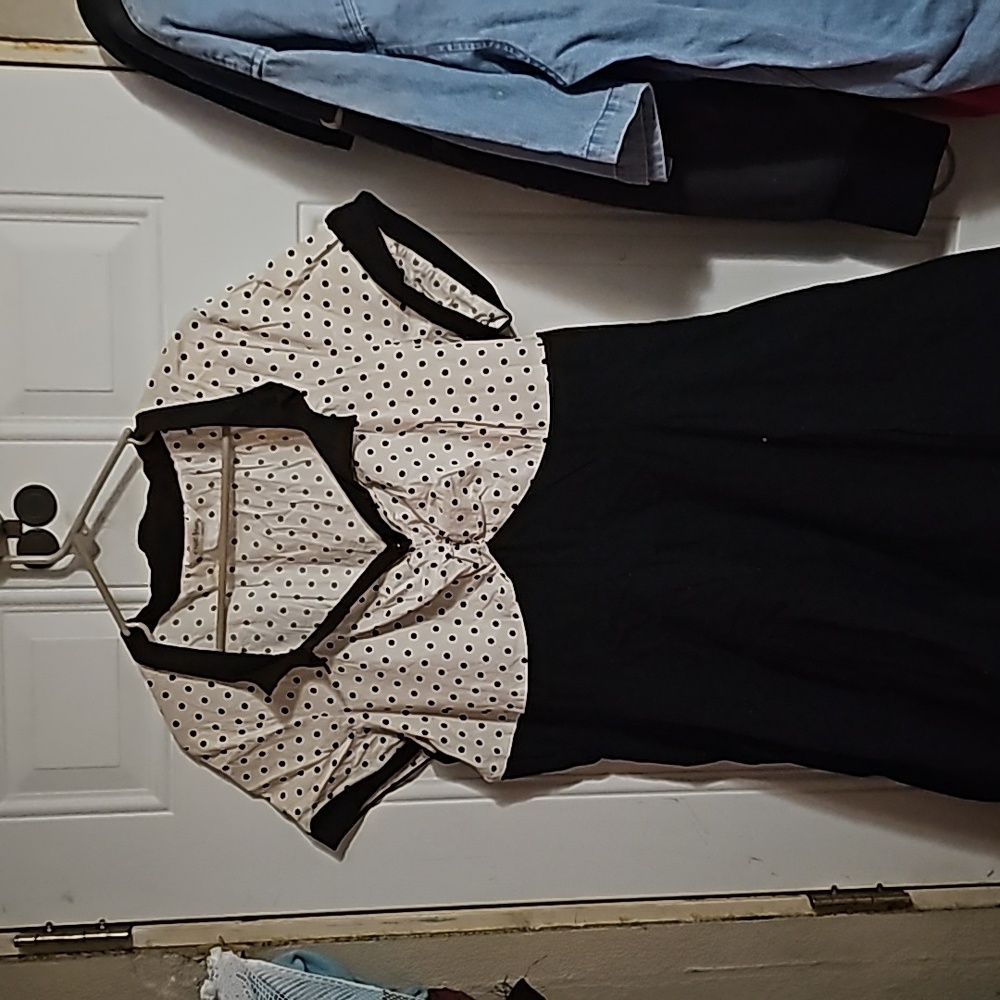 Chic star black & white polkadot pin up dress size 1x 5 for 25.00
